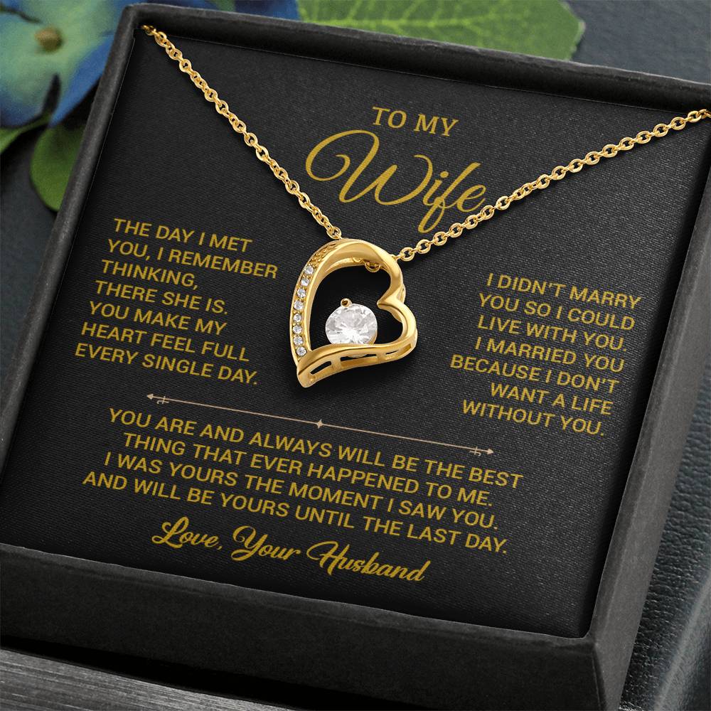 To My Wife Necklace, Gift For Wife, Anniversary Gift For Wife, Christmas Gift 19_9_Gold