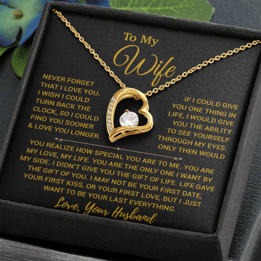 To My Wife Necklace, Vanlentines Gifts For Women, Anniversary Gift For Wife 14_2_Gold