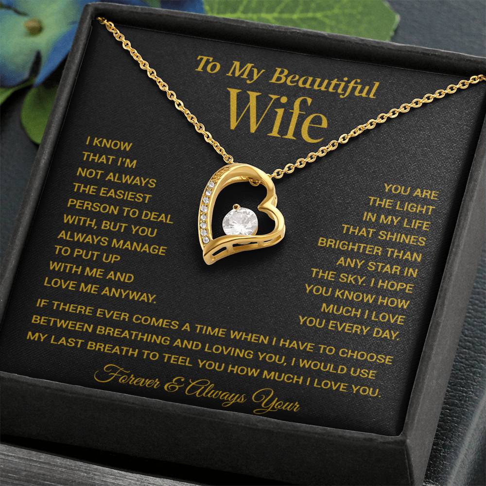 To My Wife Necklace, Gift For Wife, Anniversary Gift For Wife, Christmas Gift 28_11_Gold