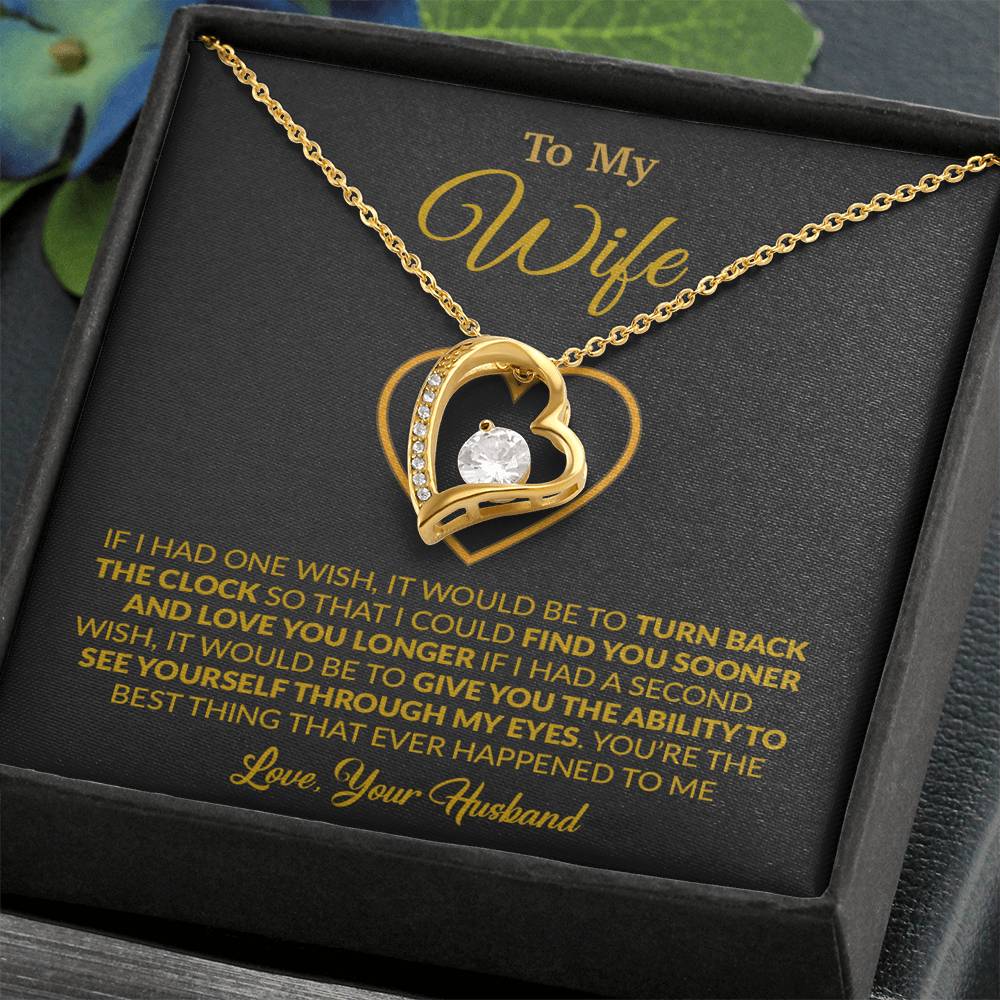 To My Wife Necklace, Gift For Wife, Anniversary Gift For Wife, Necklace For Wife 13_1_Gold