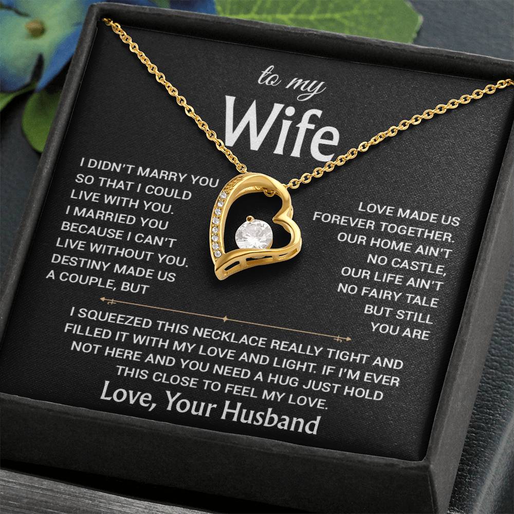 To My Wife Necklace, Christmas Gifts For Women, Anniversary Gift For Wife 17_12_Black