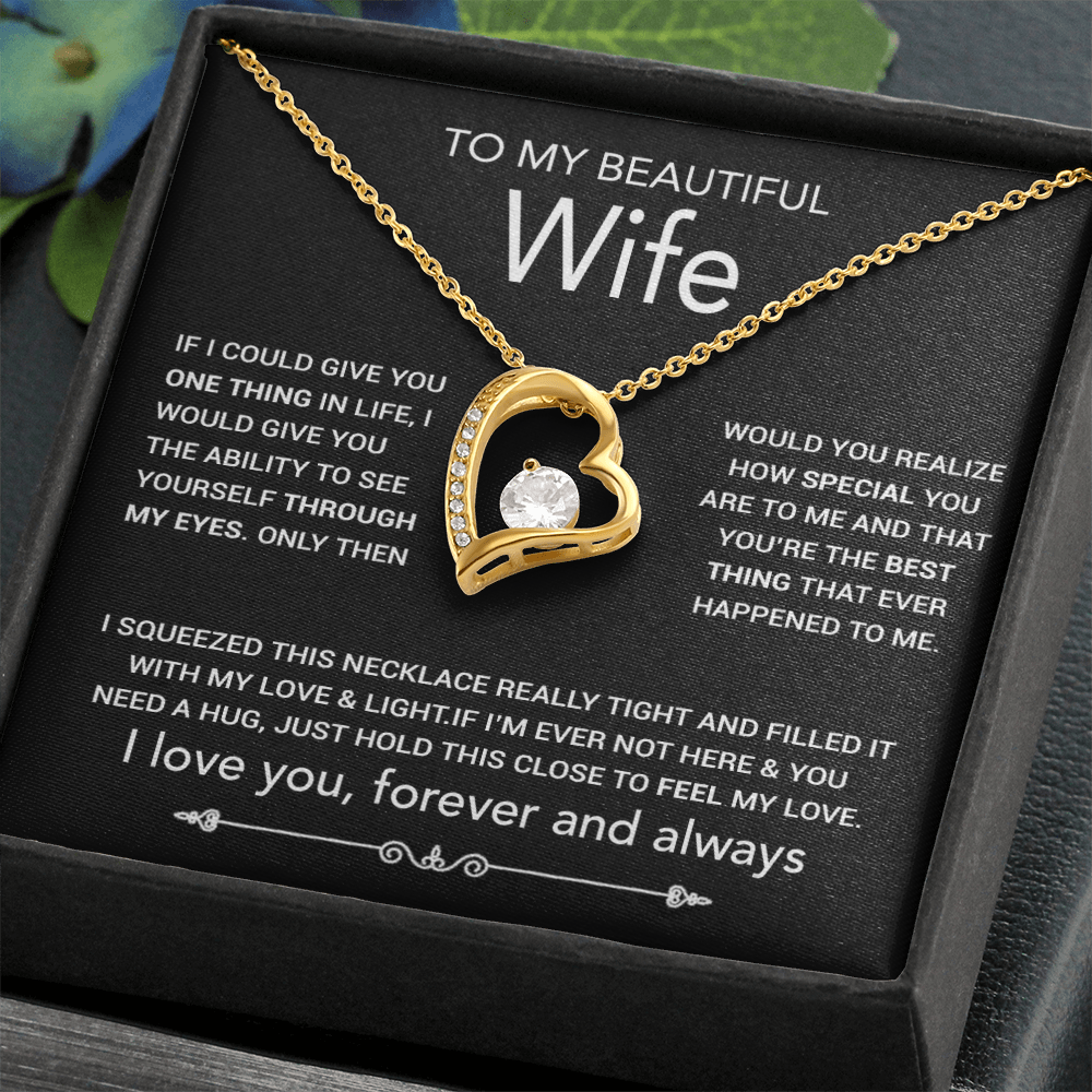 To My Wife Necklace, Christmas Gifts For Women, Anniversary Gift For Wife 8_10_Black