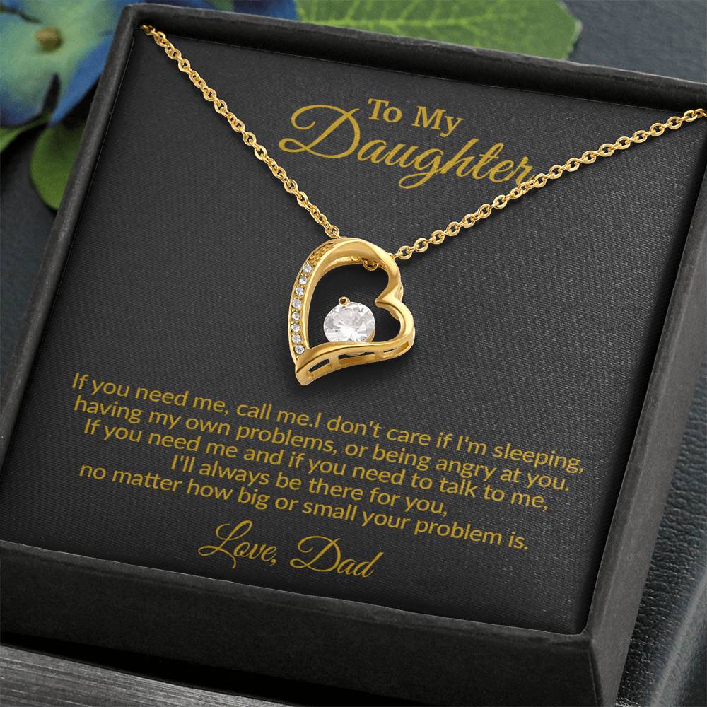 To My Daughter Necklace, Gift for Daughter from Dad, Father Daughter Necklace