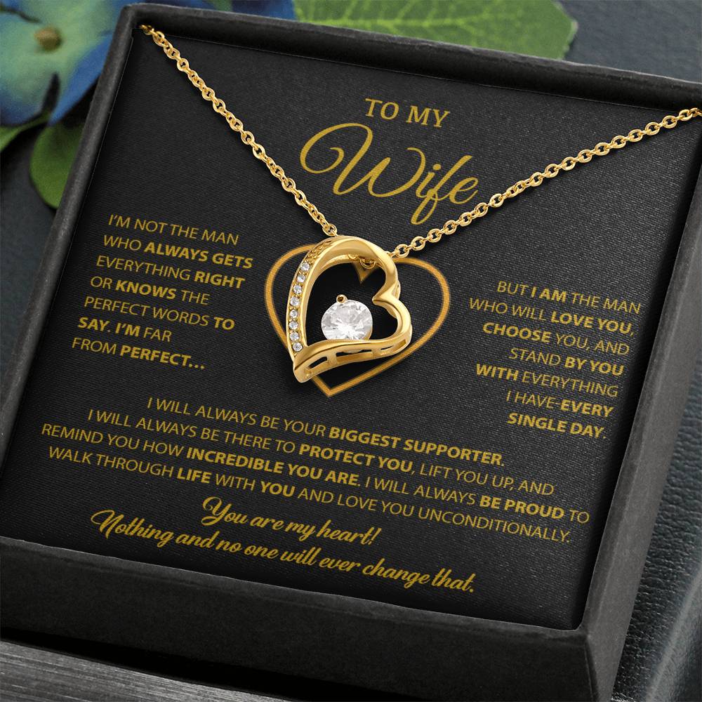 To My Wife Necklace, Gift For Wife, Anniversary Gift For Wife, Necklace For Wife 14_1_Gold