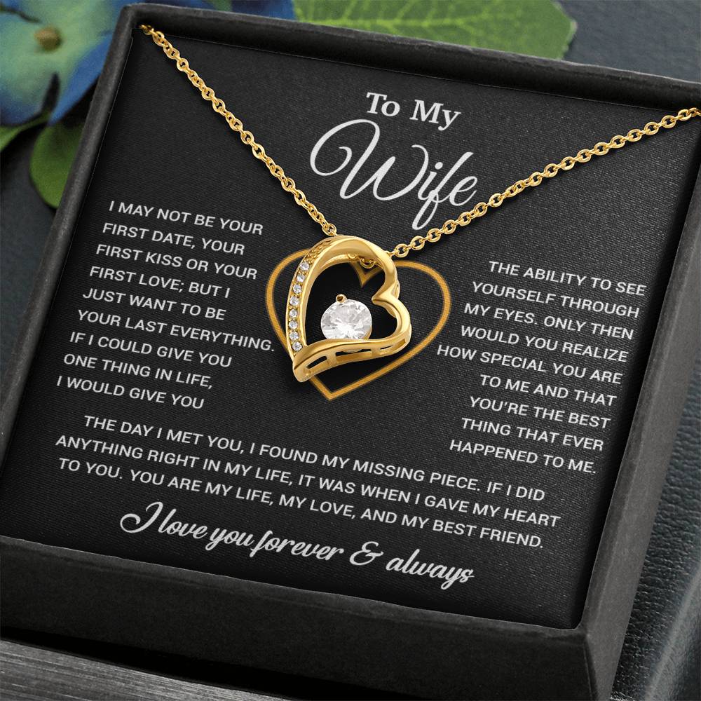 To My Wife Necklace, Christmas Gifts For Women, Anniversary Gift For Wife 24_12_Black