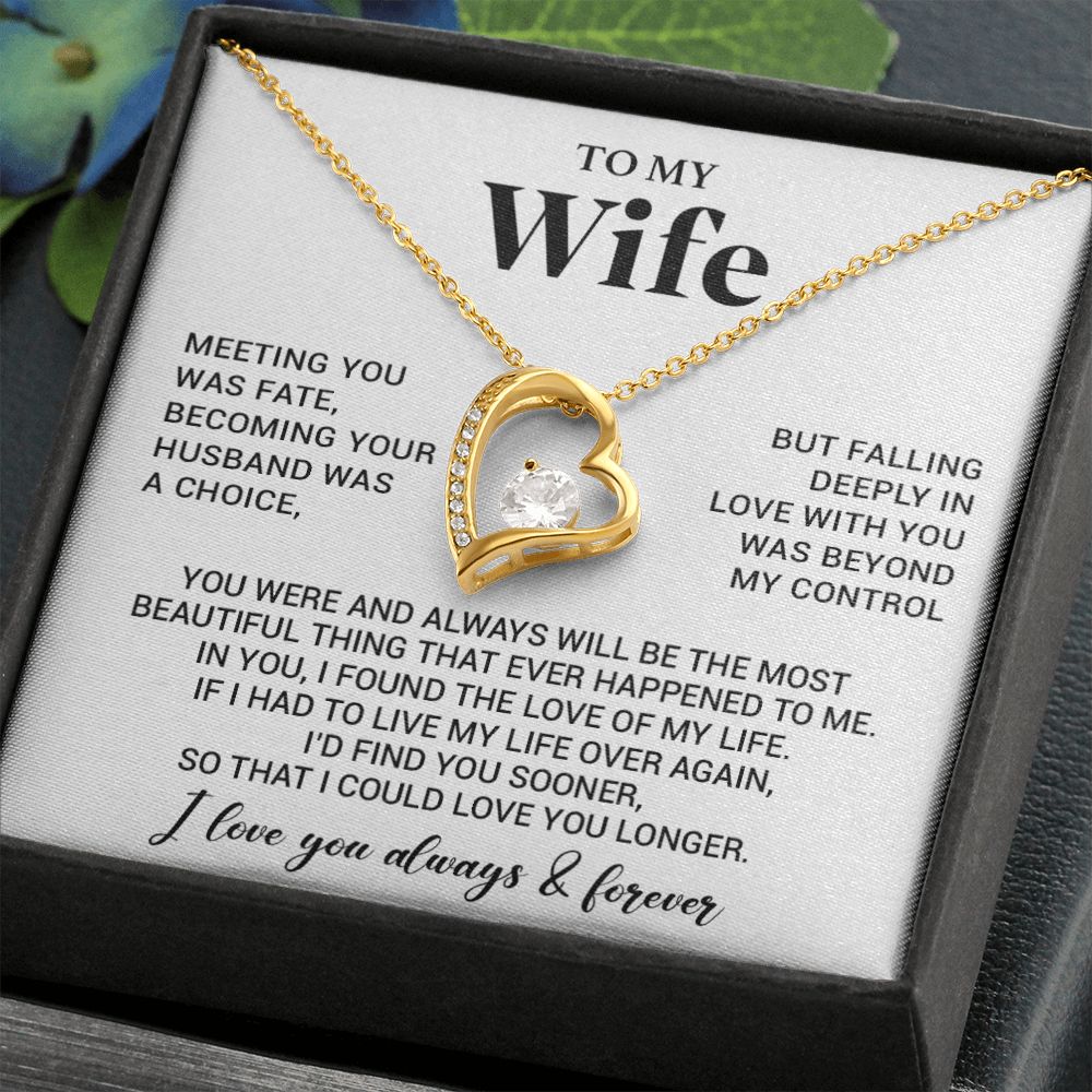 To My Wife Necklace, Anniversary Gift For Wife, Wife Birthday, Gift For Wife 66