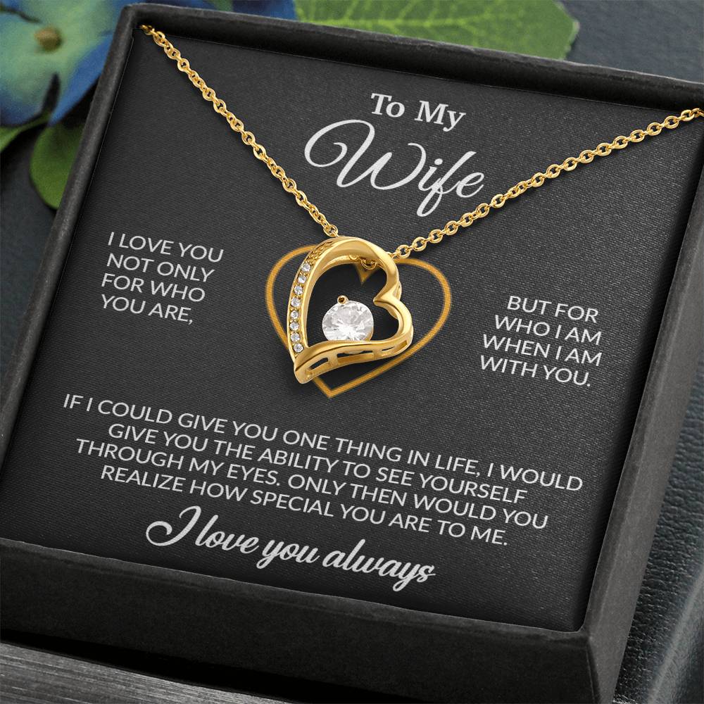 To My Wife Necklace, Gift For Wife, Anniversary Gift For Wife, Necklace For Wife 10_6_Black