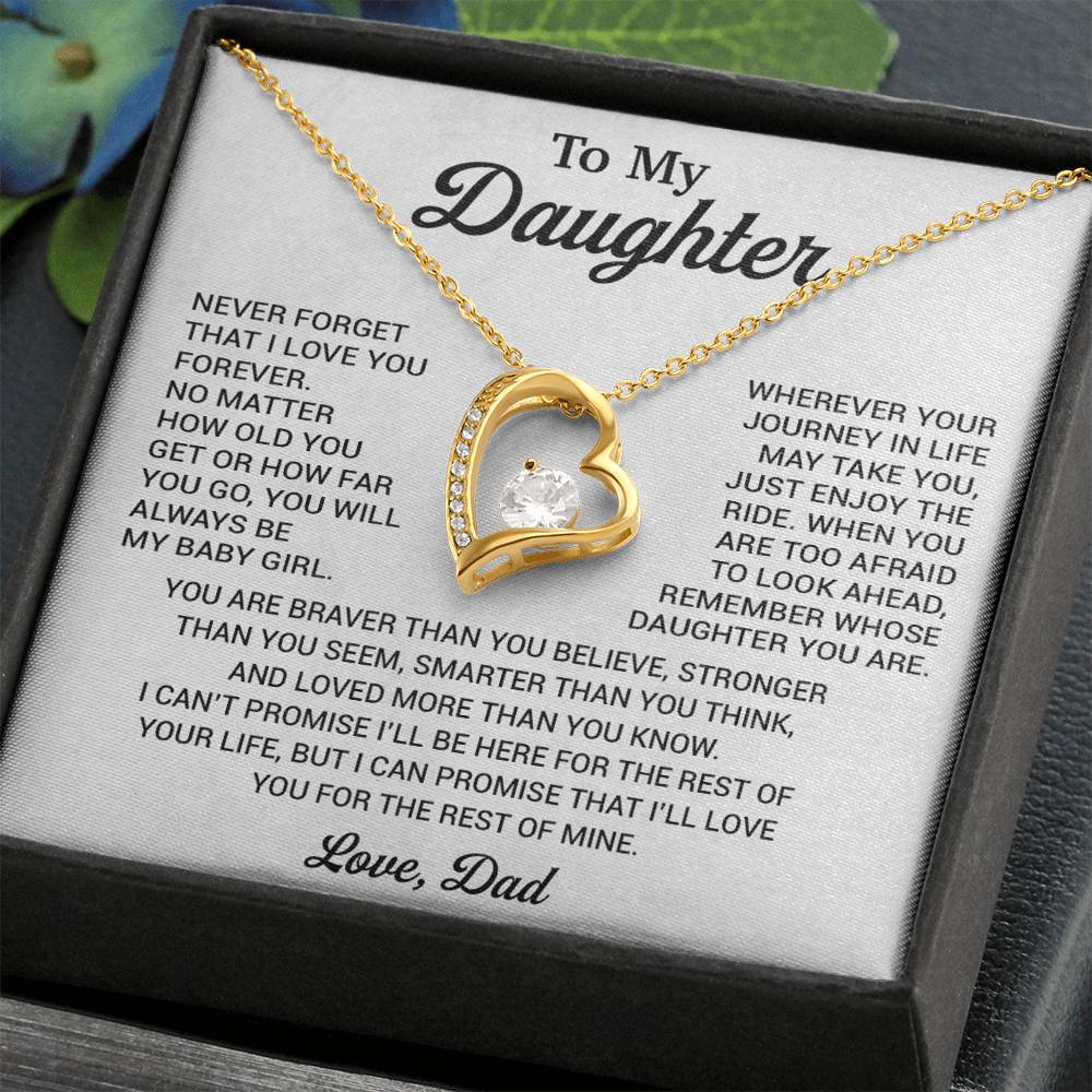To My Daughter Necklace, Daughter Father Necklace, Daughter Gift From Dad 20_8_White