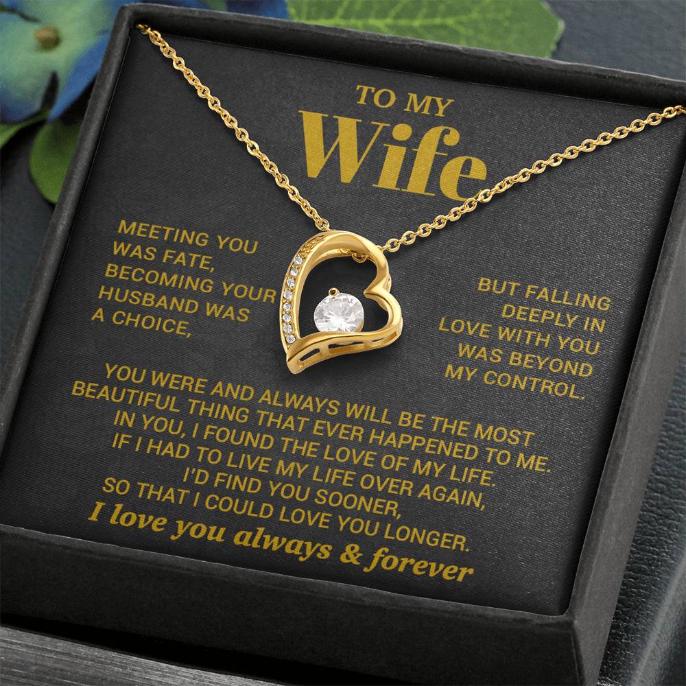 To My Wife Necklace, Christmas Gifts For Women, Anniversary Gift For Wife 7_10_Gold