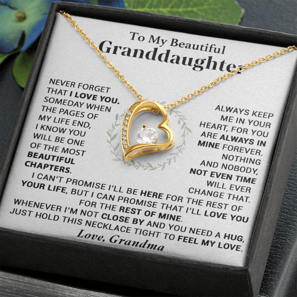 To My Granddaughter Necklace, Granddaughter Birthday, Graduation, Gift from Grandpa