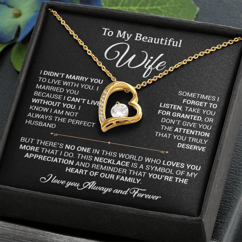 To My Wife Necklace, Gift For Wife, Anniversary Gift For Wife, Christmas Gift