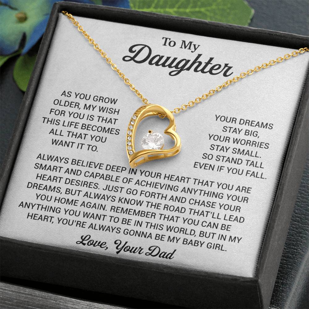 To My Daughter Necklace, Daughter Father Necklace, Daughter Gift From Dad 1_8
