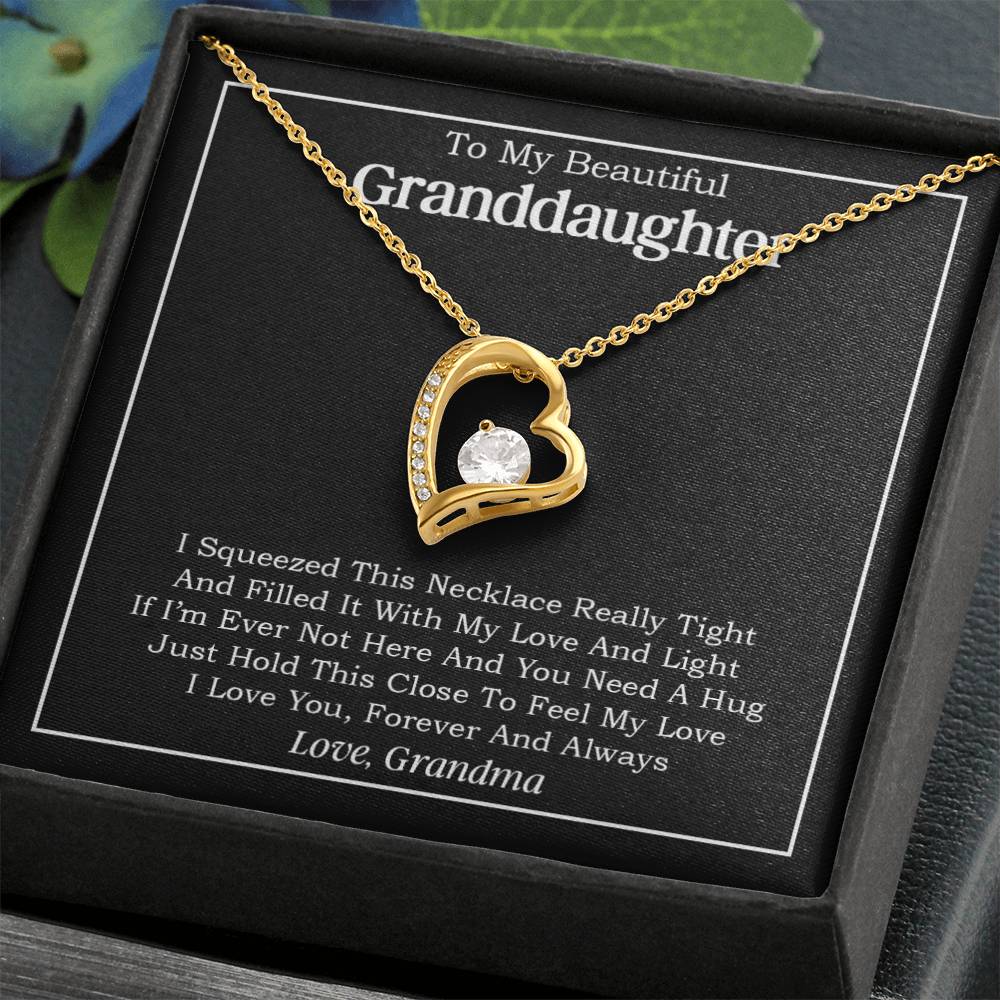 To My Granddaughter Love Grandma Heart Necklace Gift For Granddaughter Birthday 29_8