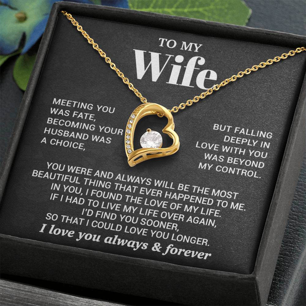 To My Wife Necklace, Christmas Gifts For Women, Anniversary Gift For Wife 7_10_Black