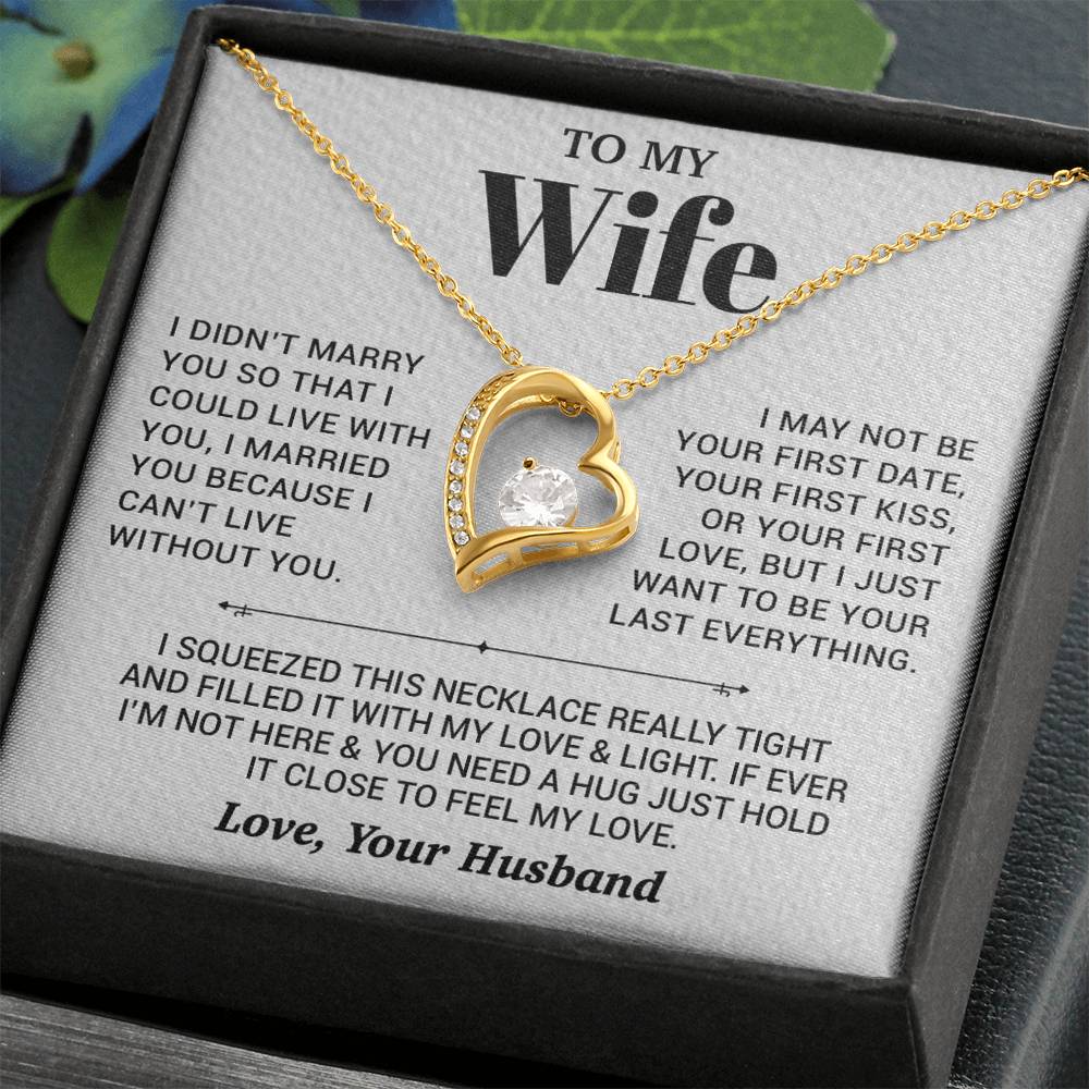 To My Wife Necklace, Christmas Gifts For Women, Anniversary Gift For Wife 27_9_White