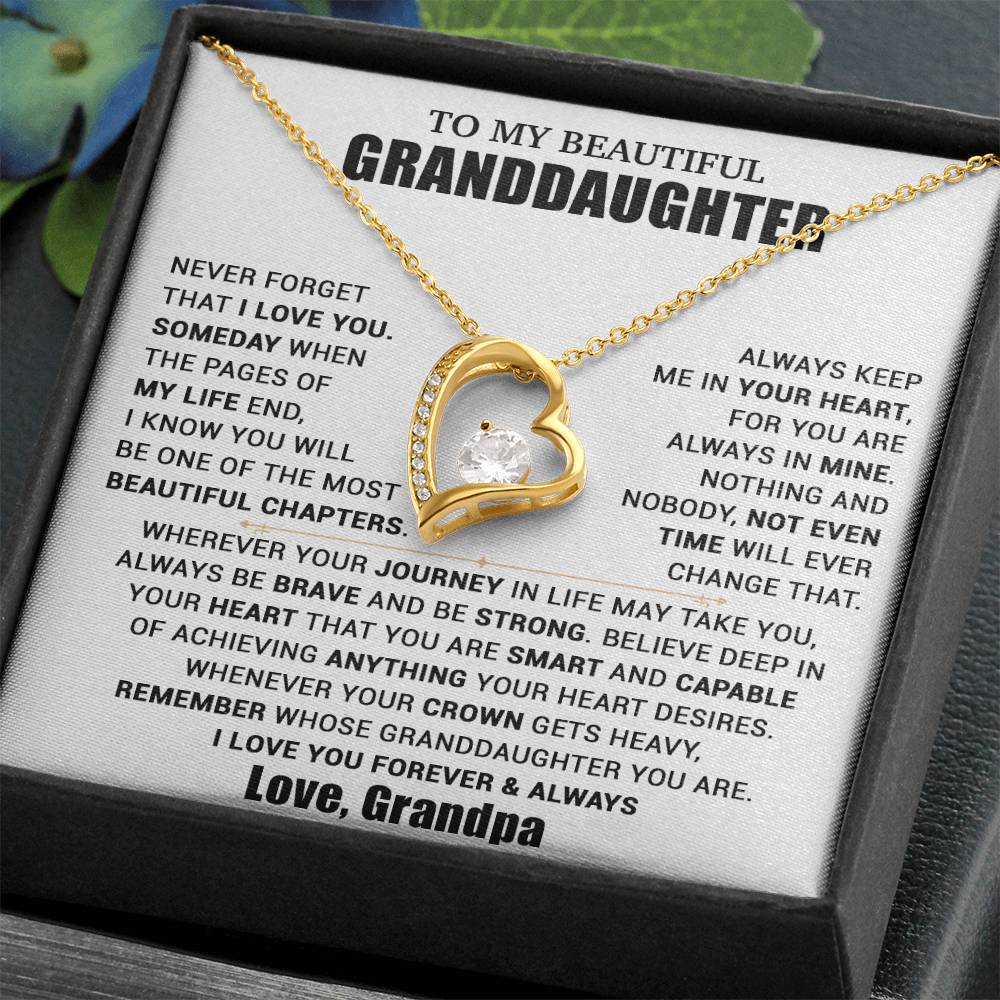 To My Granddaughter Necklace, Granddaughter Gift from Grandpa, Christmas Gift 11_10
