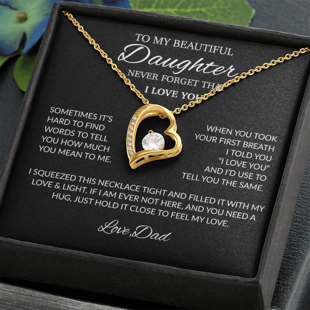 To My Daughter Necklace, Daughter Father Necklace, Daughter Gift From Dad, Mom 11_4