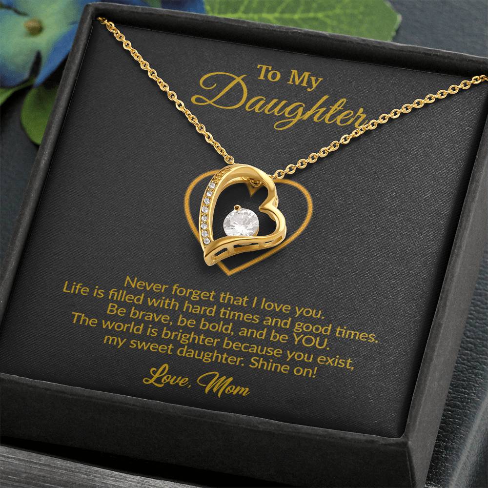To My Daughter Necklace, Gift for Daughter from Mom, Mother Daughter Necklace