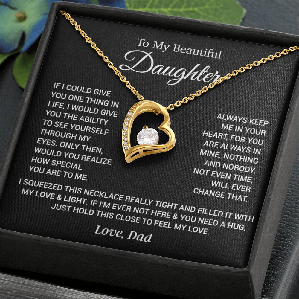 To My Daughter Necklace, Daughter Father Necklace, Daughter Gift From Dad 24_11_Black