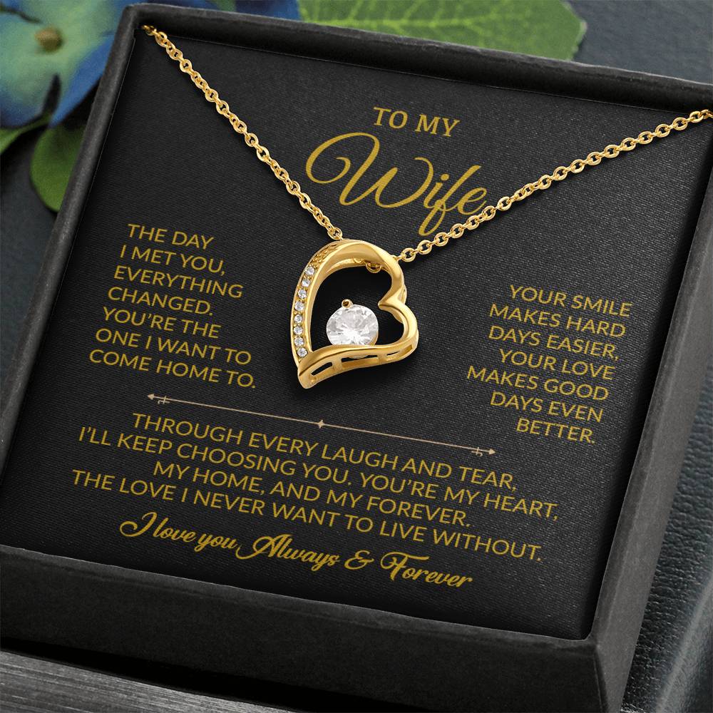 To My Wife Necklace, Gift For Wife, Anniversary Gift For Wife, Necklace For Wife