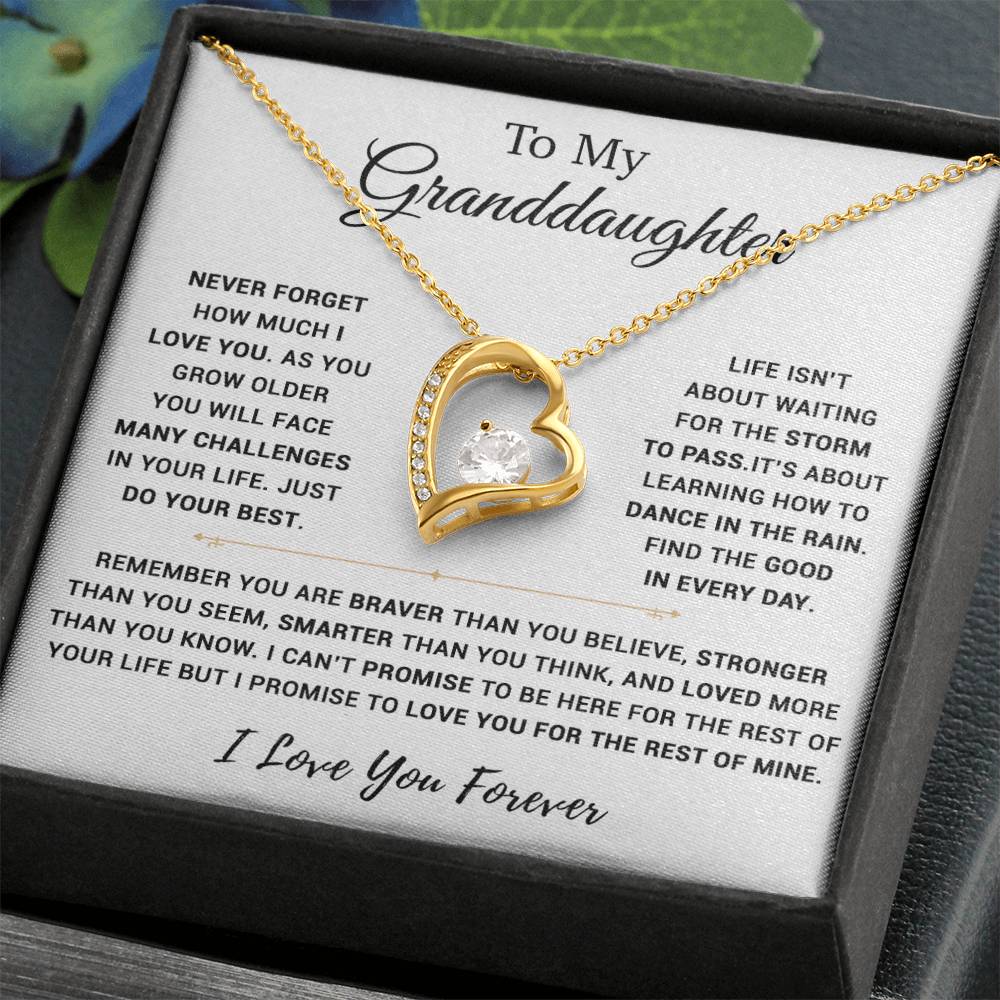 To My Granddaughter Necklace, Birthday Gift For Granddaughter, Birthday Gifts 16_11