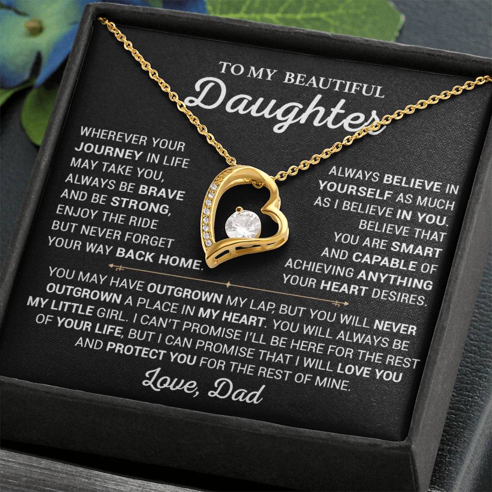 To My Daughter Necklace, Daughter Father Necklace, Daughter Gift From Dad 29_5