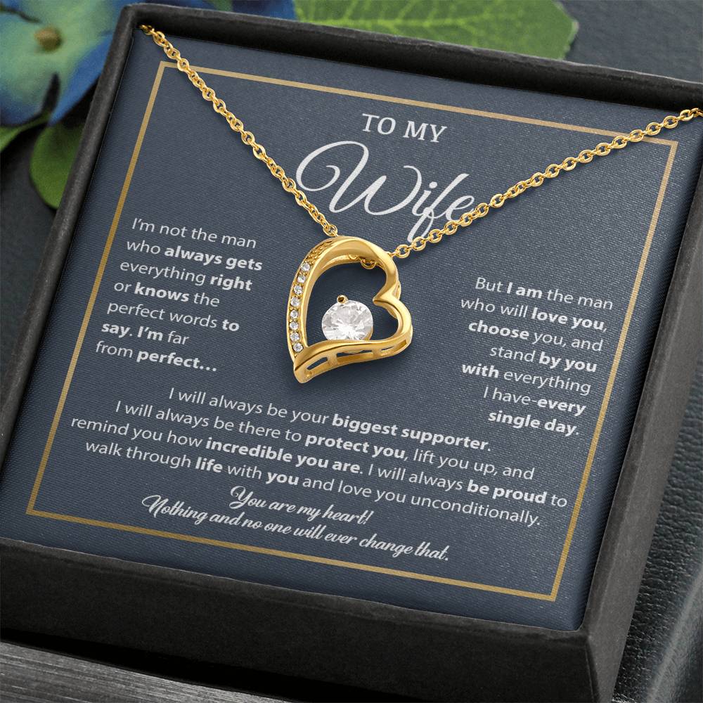 To My Wife Necklace, Gift For Wife, Anniversary Gift For Wife, Necklace For Wife 5_1_Blue_White