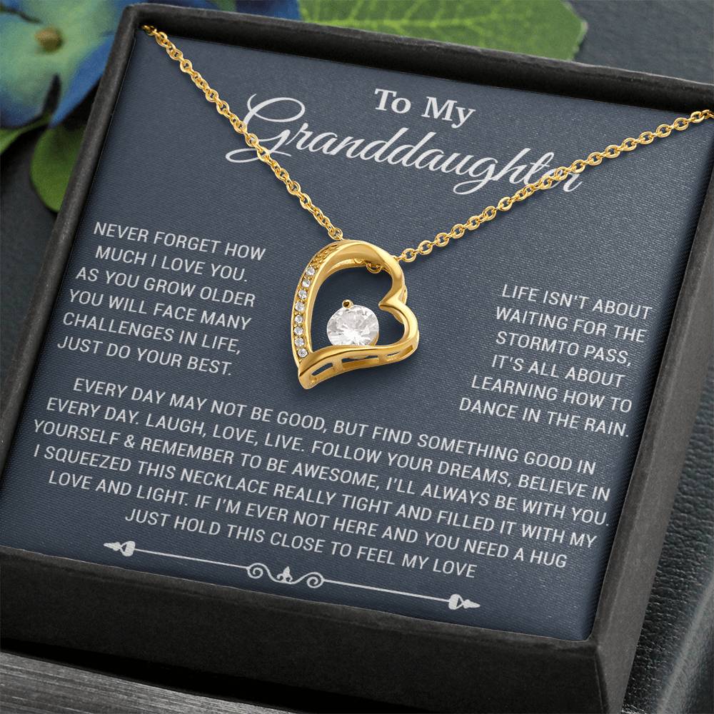 To My Granddaughter Necklace, Birthday Gift For Granddaughter, Birthday Gifts 26_10_Blue