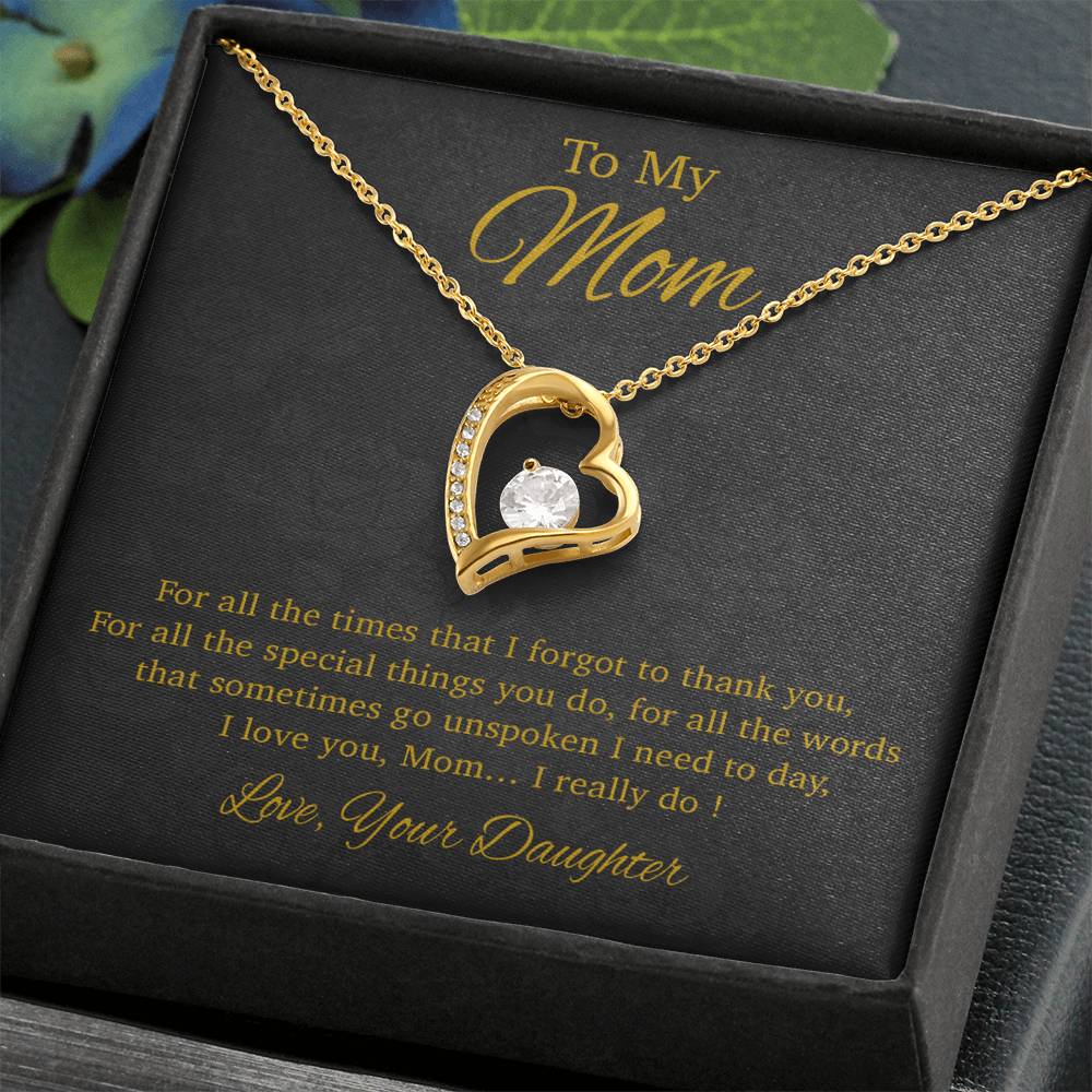 To My Mom Necklace, Gift For Mom From Daughter, Mother's Day Gifts 31_3_Gold