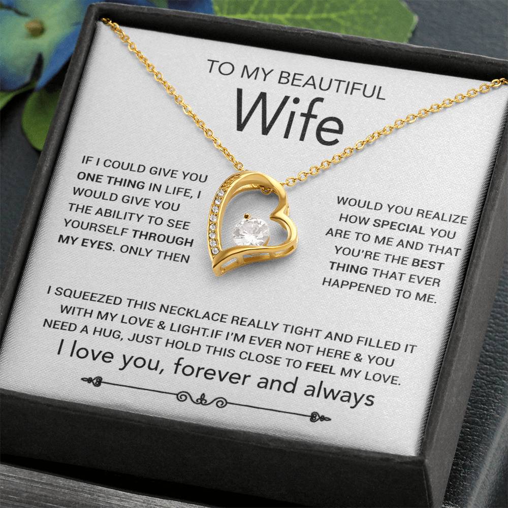 To My Wife Necklace, Christmas Gifts For Women, Anniversary Gift For Wife 8_10_White