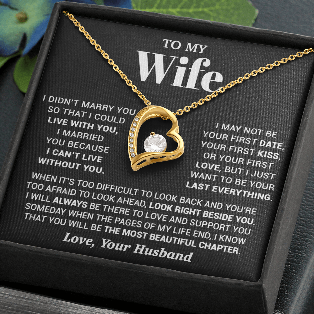 To My Wife Necklace, Christmas Gifts For Women, Anniversary Gift For Wife 28_9_Black