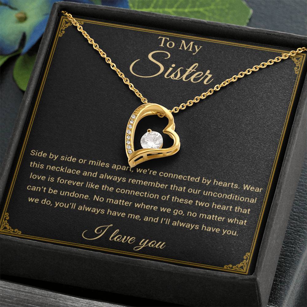 To My Sister Necklace, Brother to Sister, Birthday gift For Sister from Brother