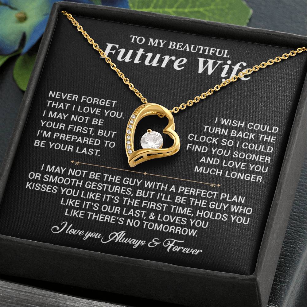 To My Beautiful Future Wife Necklace, Anniversary Birthday Christmas Gift for Her 26_6_Black