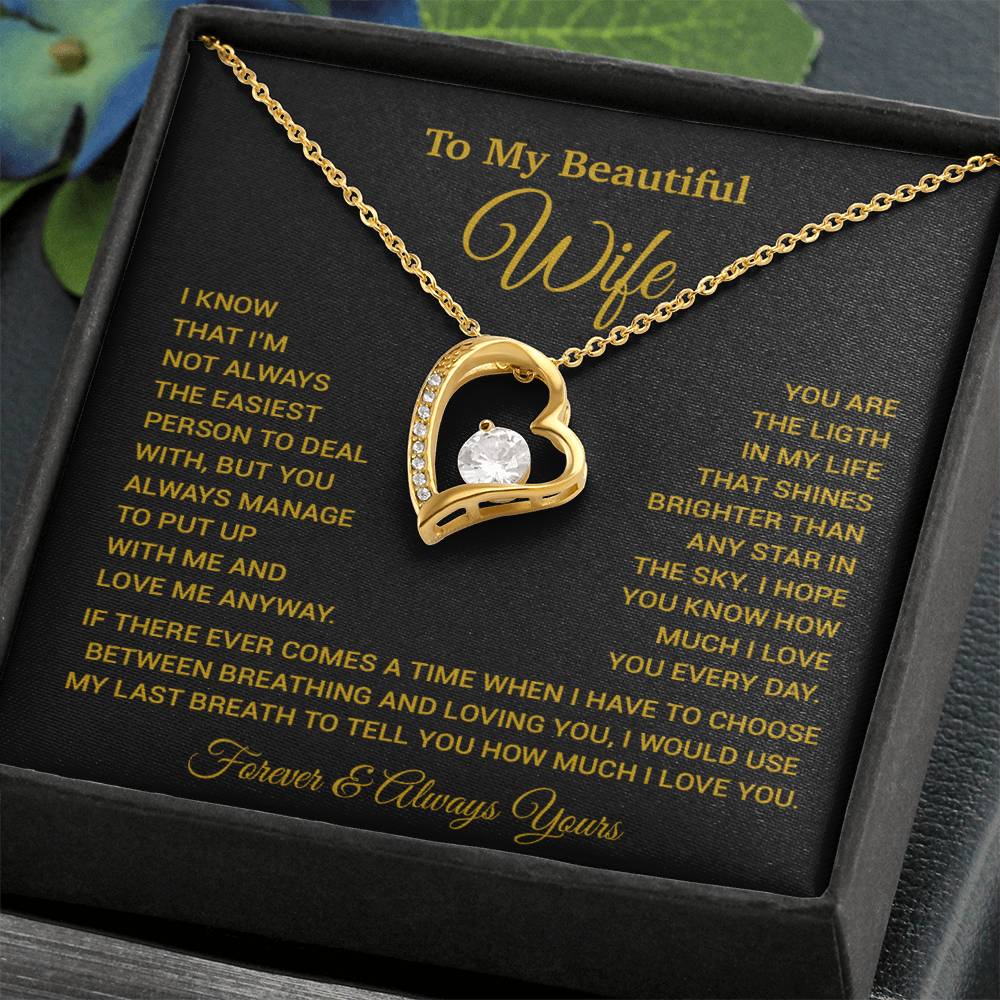 To My Wife Necklace, Christmas Gifts For Wife, Anniversary Cute Gift For Wife_6_9_Gold