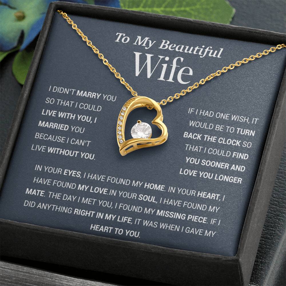 To My Wife Necklace, Gift For Wife, Anniversary Gift For Wife, Christmas Gift 27_11_Blue