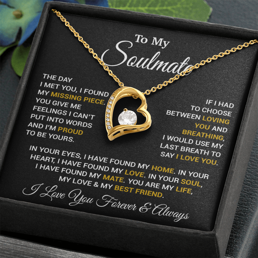 To My Soulmate Necklace, Valentines Day Gift, Gift For Wife, Anniversary Gift 14_2