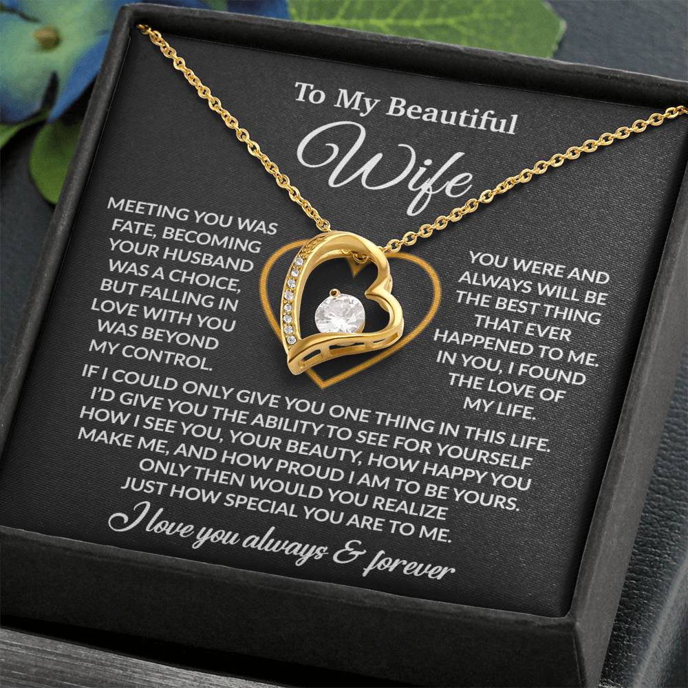 To My Wife Necklace, Wife Gift from Husband, Christmas Gift 27_11_Black