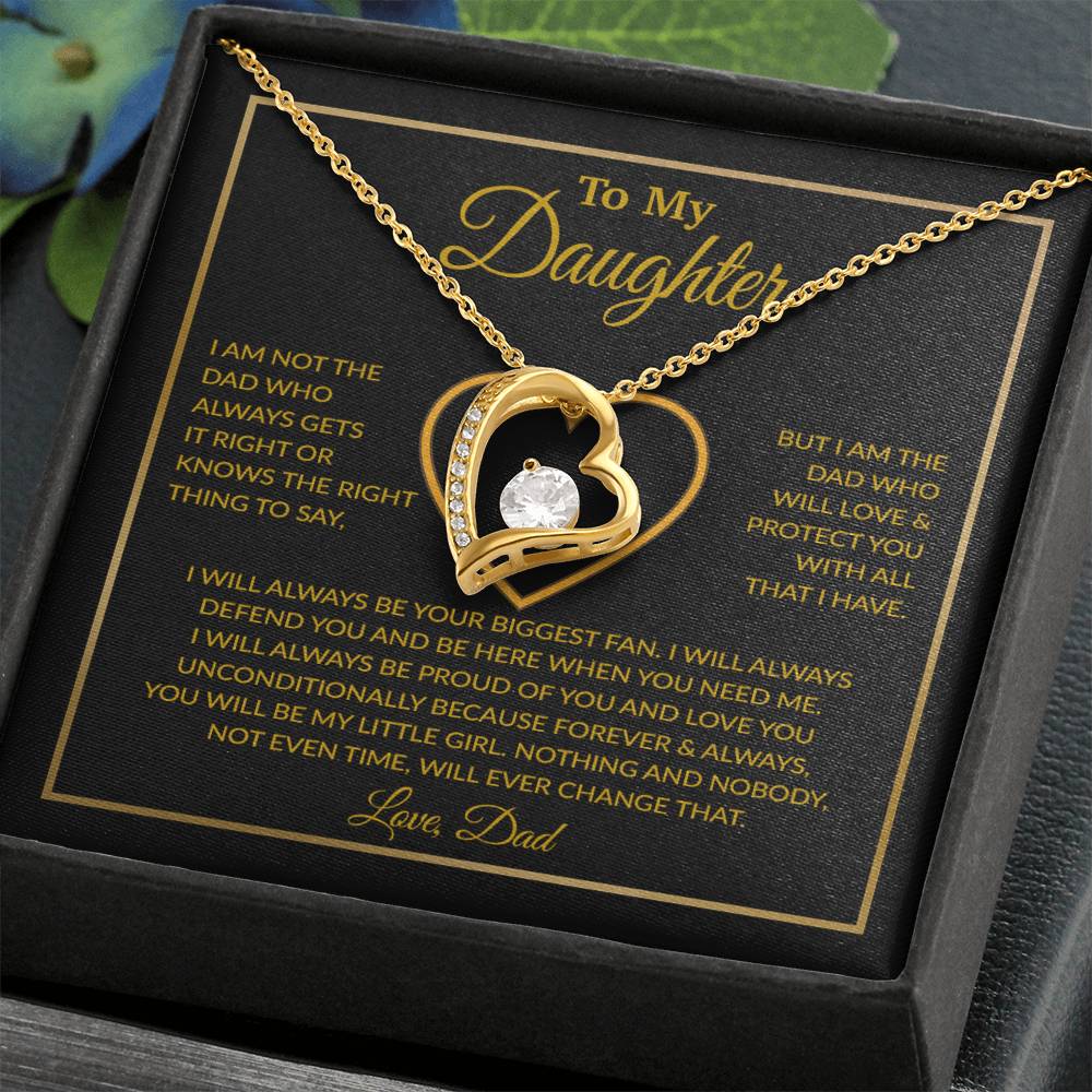 To My Daughter Necklace, Gift For Daughter From Dad, Daughter Father Necklace 6_12_Gold