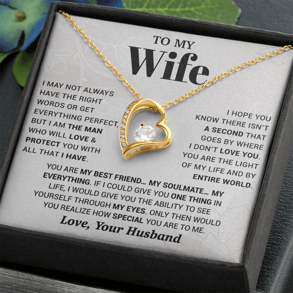To My Wife Necklace, Christmas Gifts For Women, Anniversary Gift For Wife 13_10_White