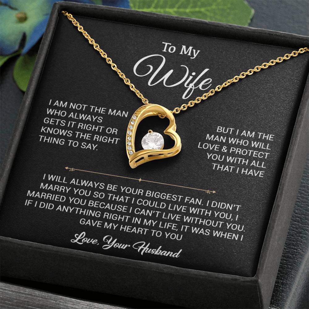 To My Wife Necklace, Gift For Wife, Anniversary Gift For Wife, Christmas Gift 3_10_Black