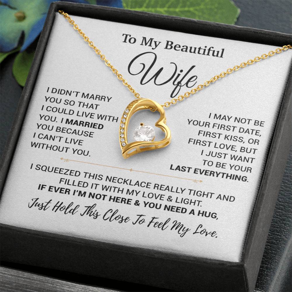 To My Wife Necklace, Christmas Gifts For Women, Anniversary Gift For Wife 7_9_White