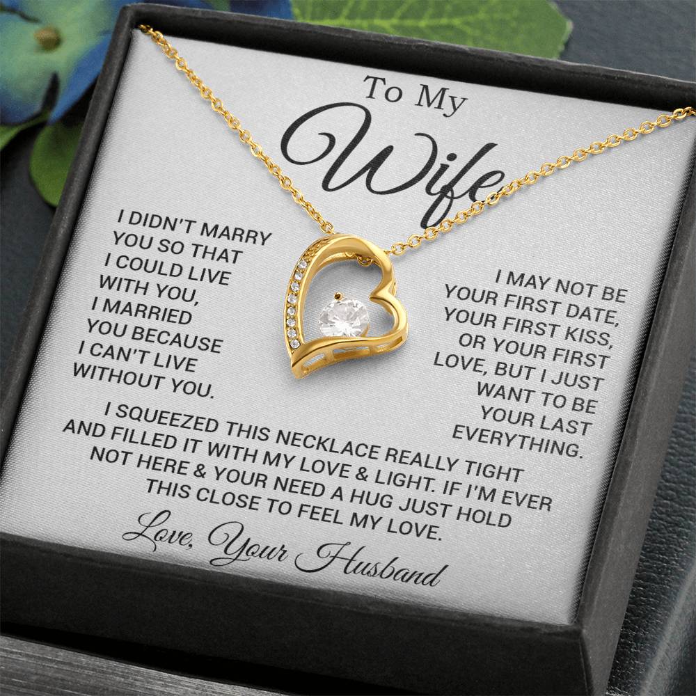 To My Wife Necklace, Gift For Wife, Anniversary Gift For Wife, Necklace For Wife 25_2_White