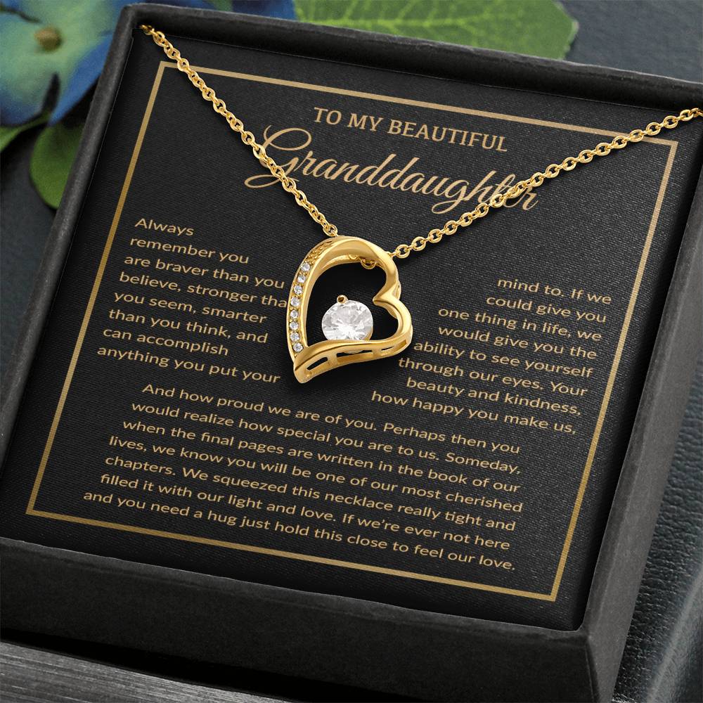 To My Granddaughter Necklace, Birthday Gift For Granddaughter, Birthday Gifts 10_1