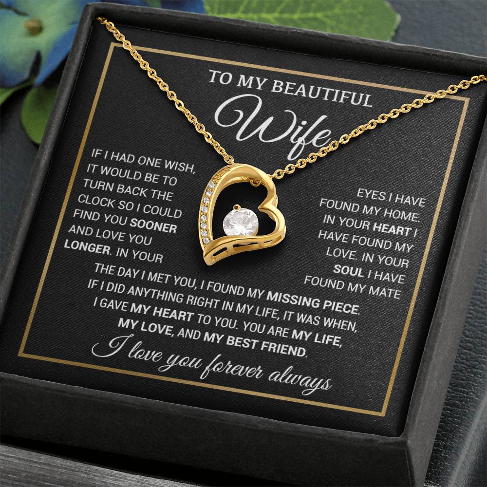 To My Wife Necklace, Christmas Gifts For Women, Anniversary Gift For Wife 6_11_Black