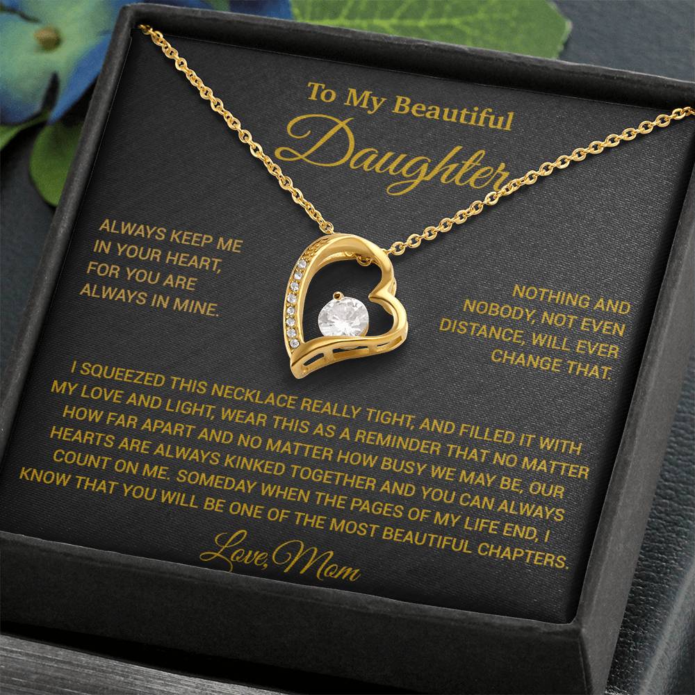To My Daughter Necklace, Daughter Mother Necklace, Daughter Gift From Mom 9_6_Gold