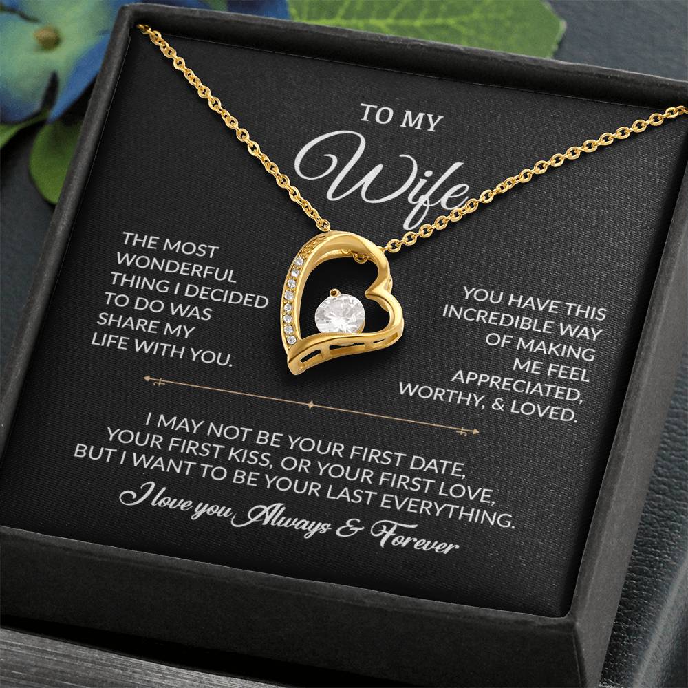 To My Wife Necklace, Gift For Wife, Anniversary Gift For Wife, Necklace For Wife