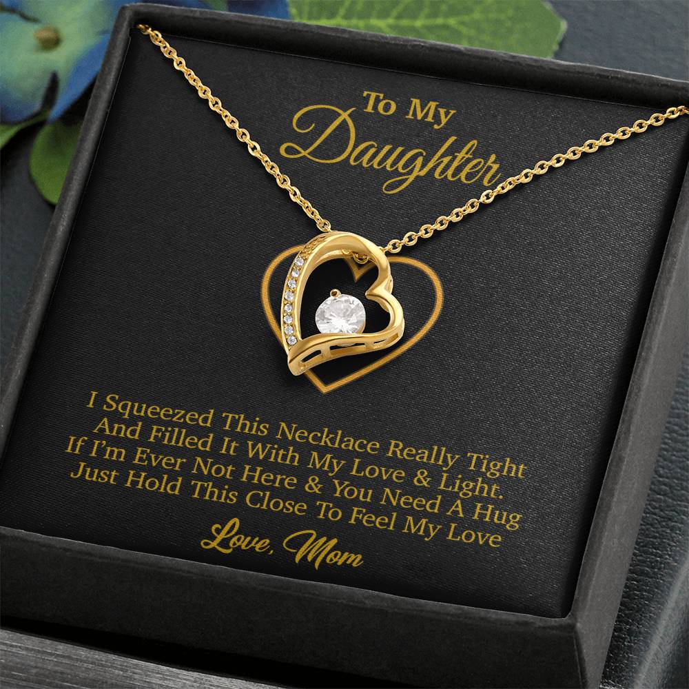 To My Daughter Necklace, Gift for Daughter from mom, Daughter mother Necklace 1_4_Gold
