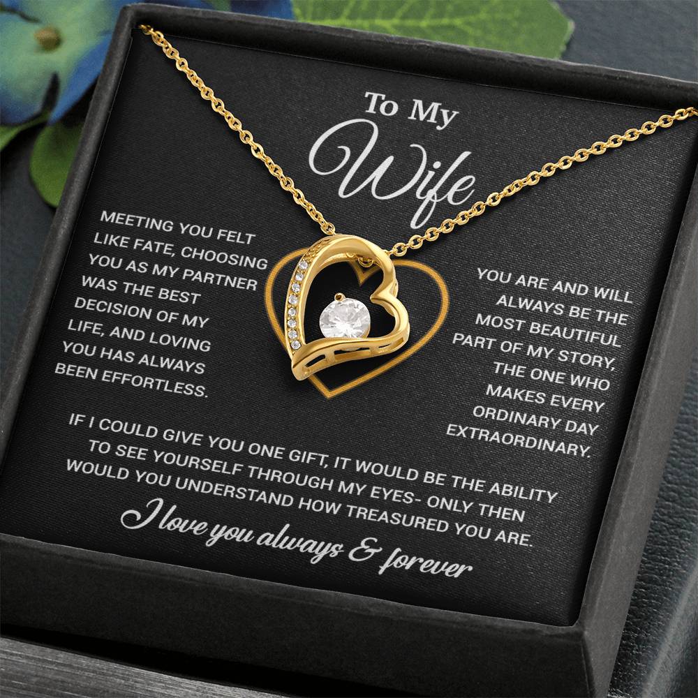 To My Wife Necklace, Christmas Gifts For Women, Anniversary Gift For Wife 1_1_Black