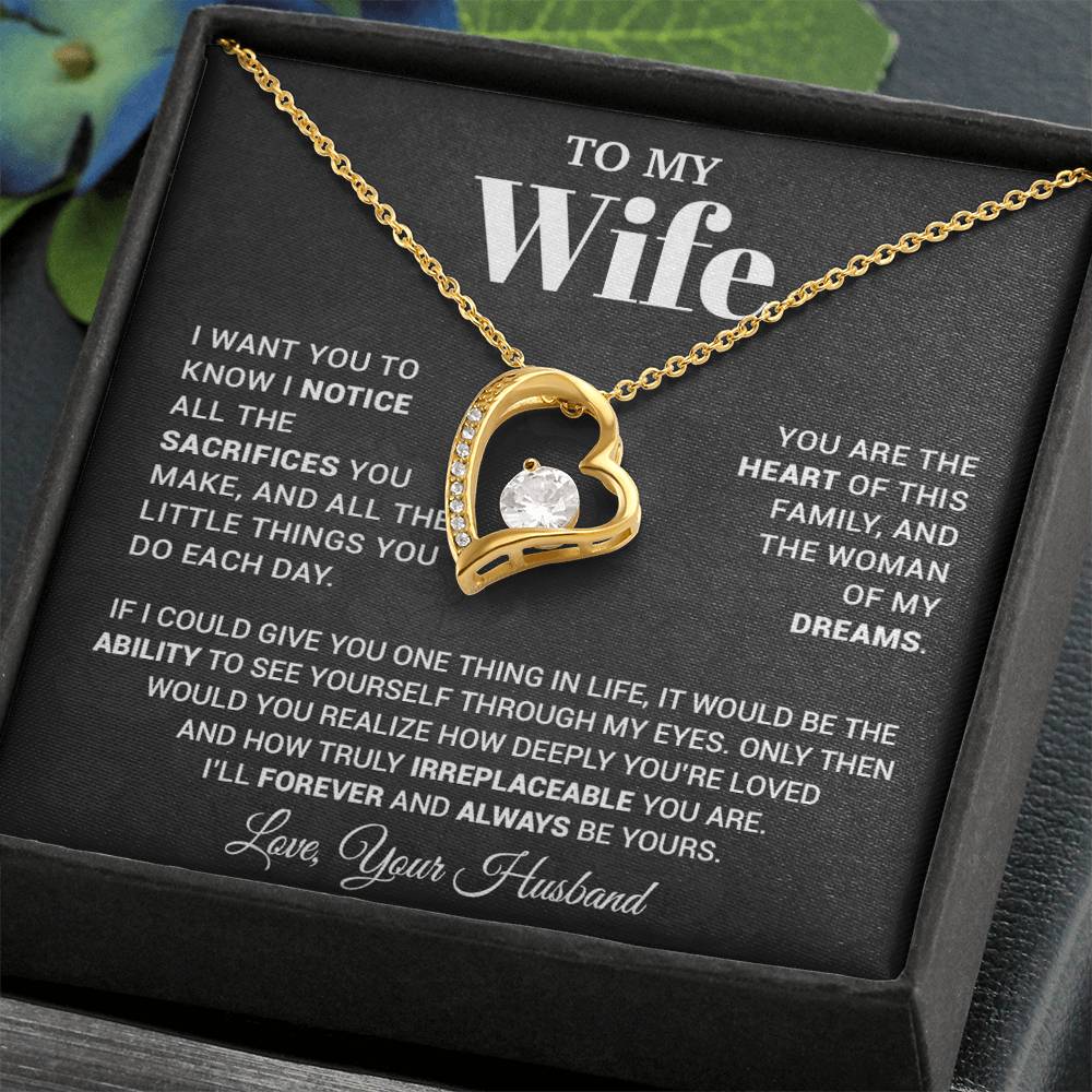 To My Wife Necklace, Christmas Gifts For Women, Anniversary Gift For Wife 6_10_Black