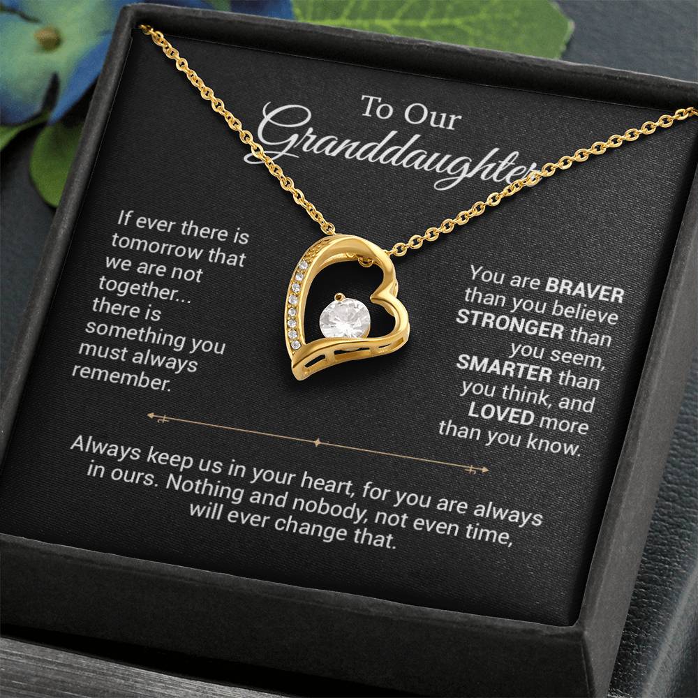 To Our Granddaughter Necklace, Christmas Gift For Granddaughter, Birthday Gift_Black